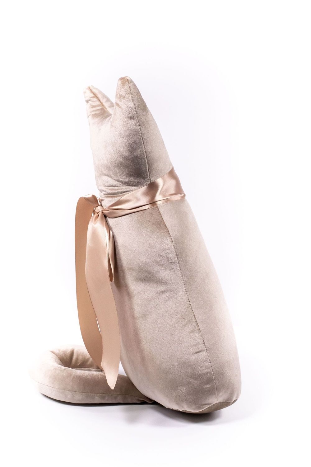 Подушка декоративная Кот Мур Вельвет Беж