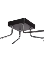 Люстра потолочная MUDI E27*6*60W черный хром