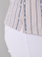 Блузка БЛ-122/бежевый-полоскабуквы