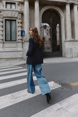 ZARA ДВУБОРТНЫЙ БЛЕЙЗЕР ОВЕРСАЙЗ, ПОЛОСКИ