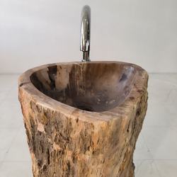 Раковина напольная из окаменелого дерева ODN-04178 (48*41*90 см)