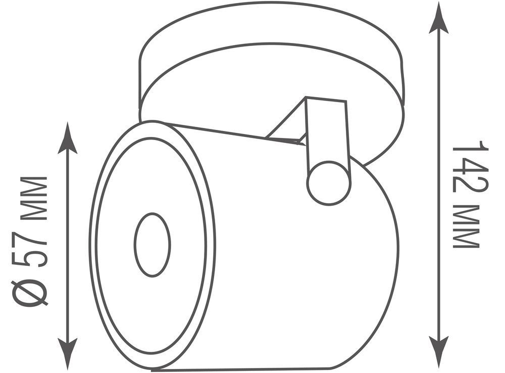 Накладной светодиодный светильник под сменную лампу