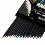 Карандаши цветные трехгранные 24цв. Brauberg Black wood, черное дерево