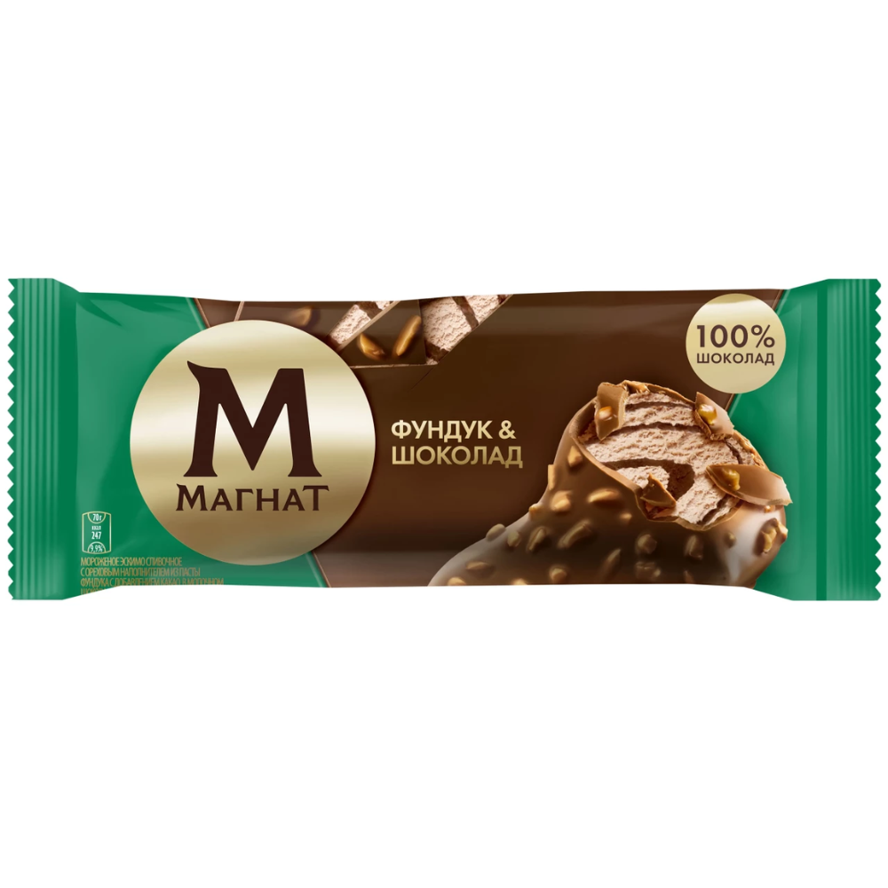 Мороженое Магнат Фундук и шоколад 70 гр