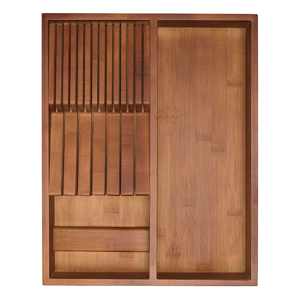 Органайзер для столовых приборов с держателем для ножей Bambox, 30х38 см