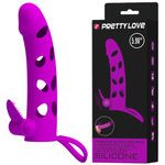 Вибронасадка на пенис фиолетовая Preetty Love 6" BI-026215-1