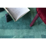 Ковер шерстяной ручной работы geometric dance зеленого цвета, 200х280 см