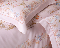 КПБ евро "Цветущая нежность" (с шёлком) под:200х230см, пр:245х250, нав:48х74см (2шт)