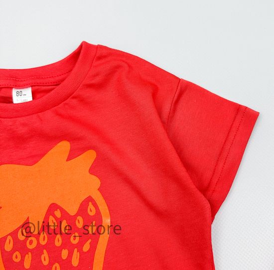 Комплект хлопковый с шортами, Красный