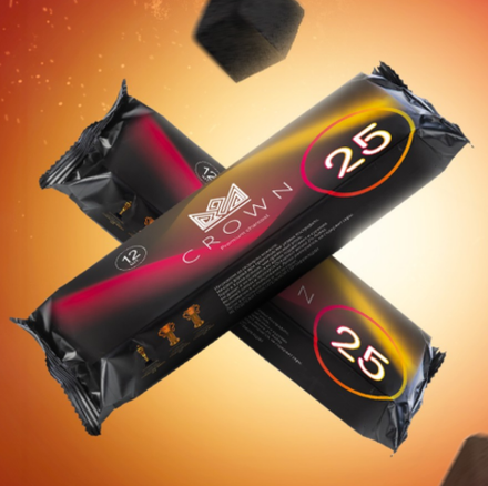 Уголь Crown Smart 25мм 12шт