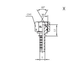 Фитинг DN 20 DKM (Г) 26x1.5 (штифтованная гайка, o-ring)