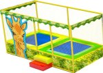 Батут 2-х секционный Саванна