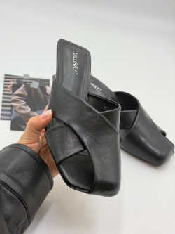 Босоножки женские эко-кожа арт. FECM 102-3 цвет "чёрный"