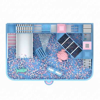Детский игровой комплекс с сухим бассейном «Сказочный уголок», 12×8×6 м