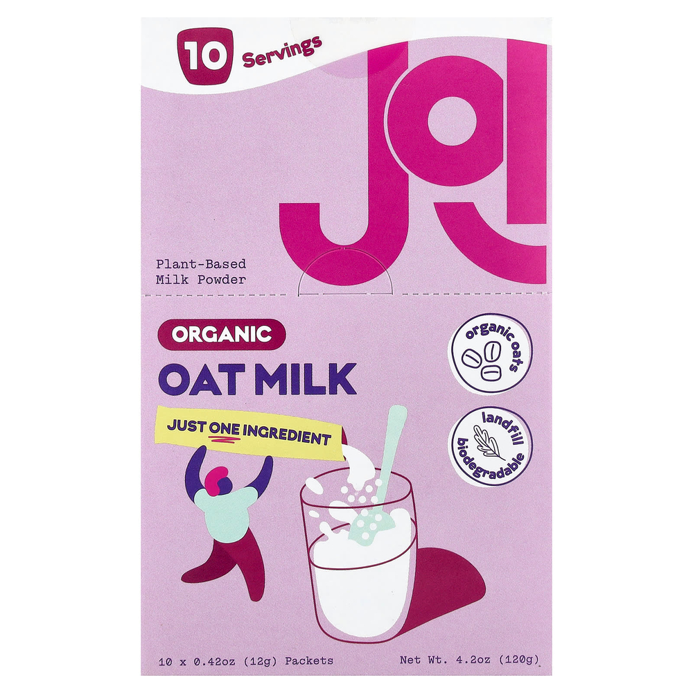 JOI, органическое овсяное сухое молоко, 10 пакетиков по 12 г (0,42 унции)