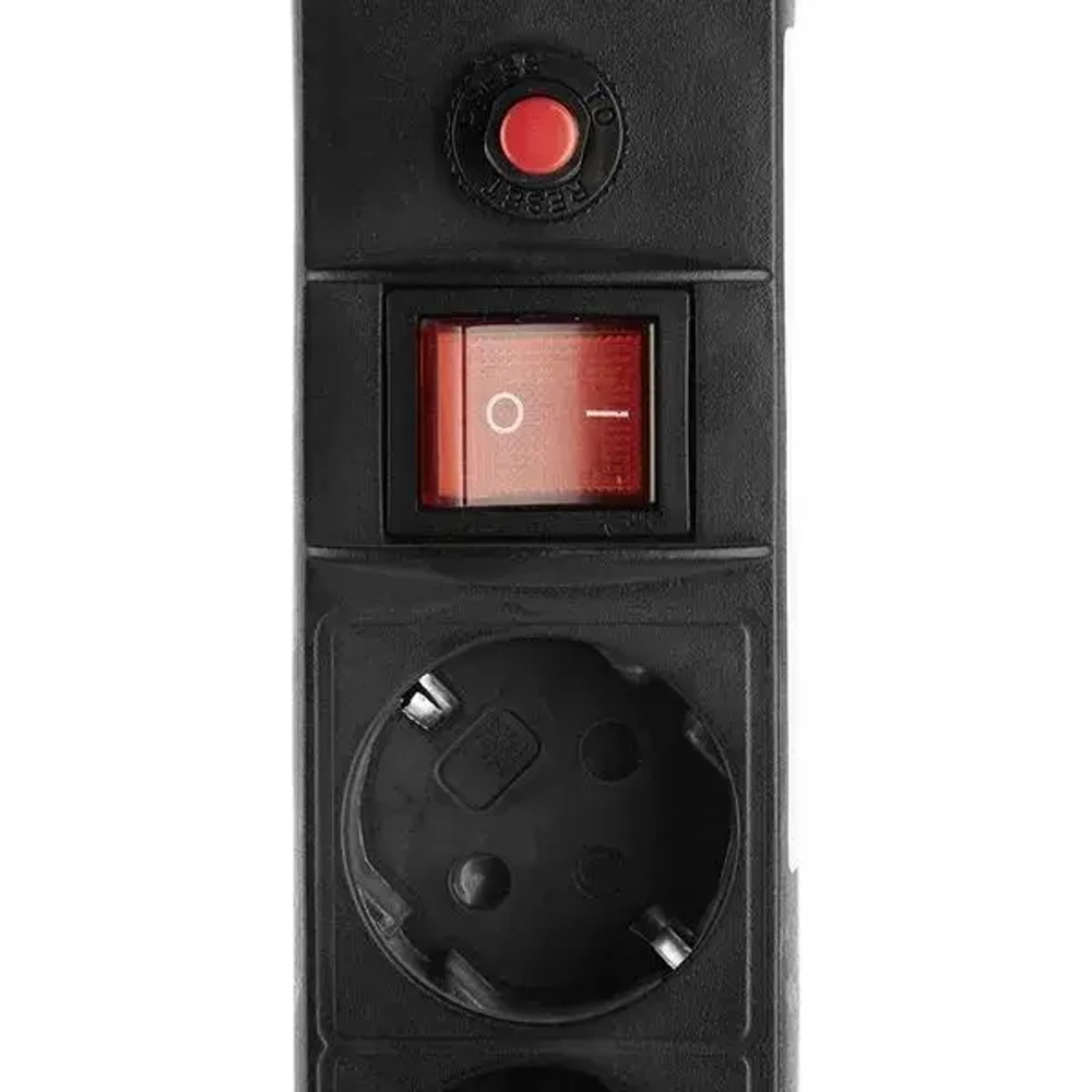 Фильтр сетевой, С заземлением, С выключателем, IP20, Тип розетки F, 1,8м, полезный