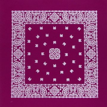 Бандана бордовая с белым мелким огурцом