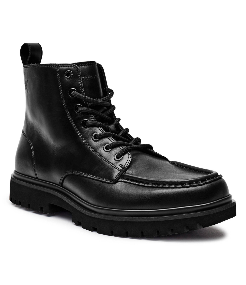 Кожаные высокие сапоги EVA CALVIN KLEIN JEANS - черный(YM0YM01073)