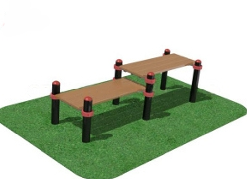 ГОРИЗОНТАЛЬНАЯ ГИМНАСТИЧЕСКАЯ СКАМЬЯ ДВОЙНАЯ РАЗНОУРОВНЕВАЯ