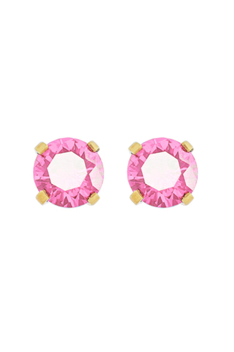 Серьги из серебра со вставками из розовых фианитов