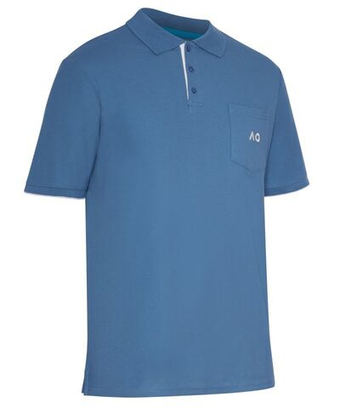 Мужское теннисное поло Australian Open Polo Pocket AO Logo - небесный