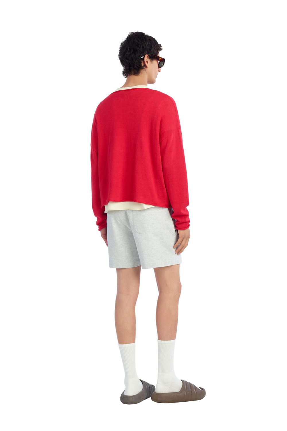 ZARA X BENITO ANTONIO СВИТЕР УКОРОЧЕННОГО КРОЯ, КРАСНЫЙ