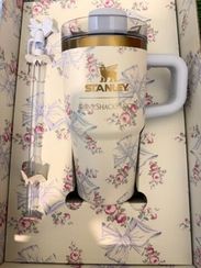 Termos \ Термос Stanley Love Shack Fancy Çiçəkli mavi  500 ml