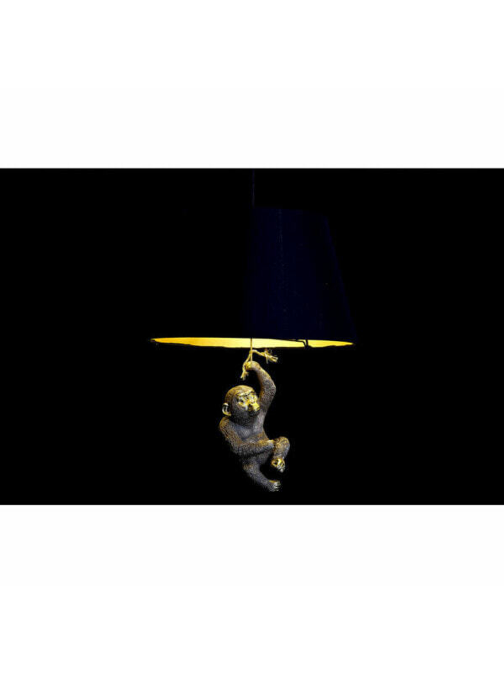 Потолочный светильник DKD Home Decor 35,5 x 35,5 x 51 cm Позолоченный Смола Колониальный 220 V 50 W Обезьяна (2 штук)