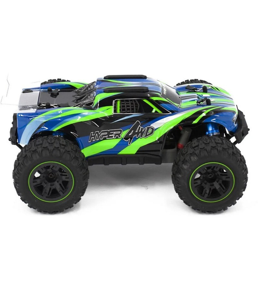 Радиоуправляемый монстр MJX Hyper Go 16108 (зеленый) 4WD 2.4G LED 1/16 RTR
