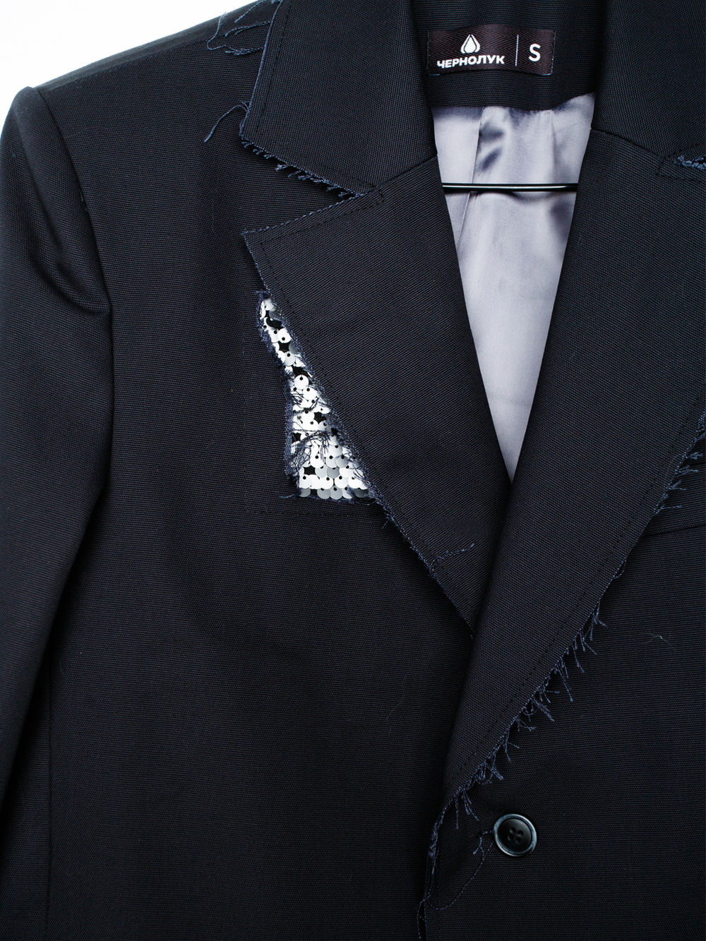 Пиджак "Бессмертный" с пайетками. Черный