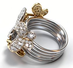 Ювелирное кольцо из серебра 925 пробы,вставка фианиты.Размер 16.5