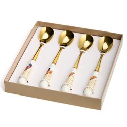 НАБОР ЛОЖЕК ЧАЙНЫХ LEFARD "GOLDEN BIRDS" 4 ШТ. (КОР=36НАБ.)