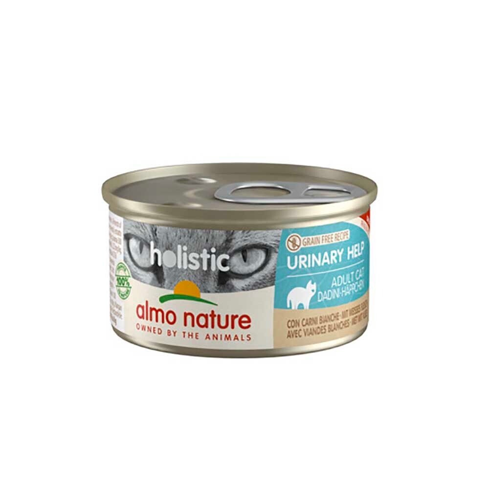 Almo Nature консервы для кошек &quot;профилактика МКБ&quot; с белым мясом 85 г банка (Holistic Urinary Help)