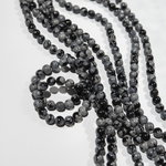 Снежный обсидиан натуральный, категория A, бусины в форме шара 6,8мм
