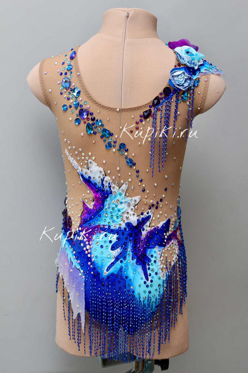 Прокат купальника для художественной гимнастики, синий