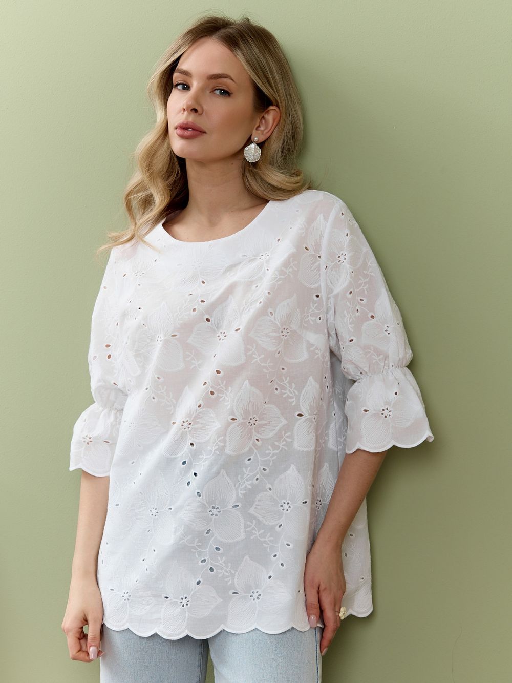 Блузка Милица-1 Виотекс БЕЛЫЙ -3