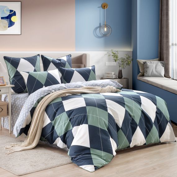 Джин (синий) КПБ сатин Евро 4н