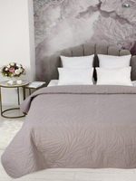 Покрывало на кровать, стеганое, поплин с размерами 215х220