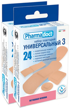 Набор пластырей универсальный 3 Pharmadoct, 24 шт