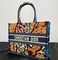 Сумка Dior Book Tote, модель среднего формата синий/желтый