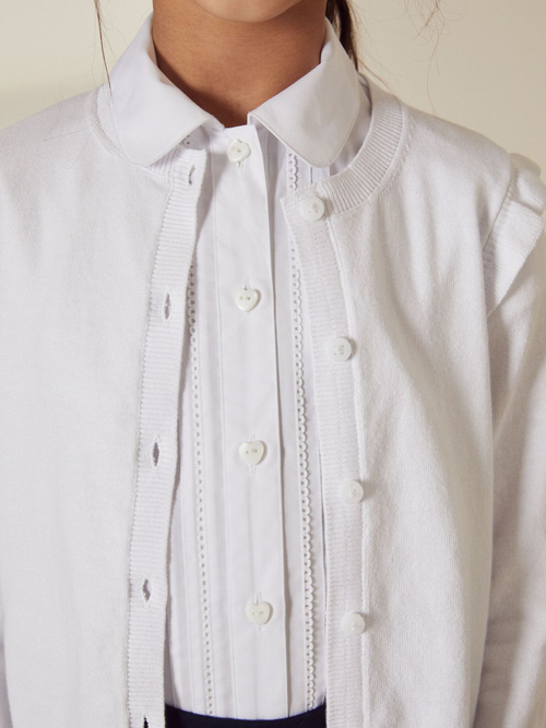 Кардиган школьный для девочки Next C75-780, Белый