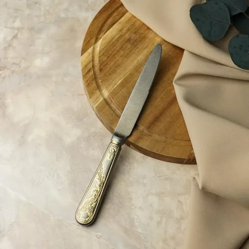 Нож столовый 24,5 см матовый с золотом Lord Vintage Style P.L. Proff Cuisine [12]