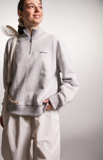 Олимпийка Zoe из светло-серого футера меланж, без начеса