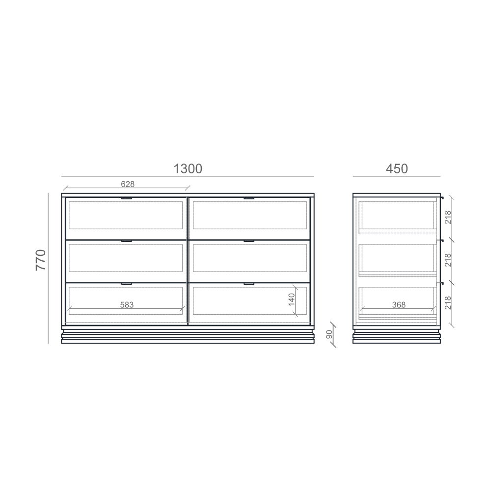 Комод TIMELESS TL042 на цоколе