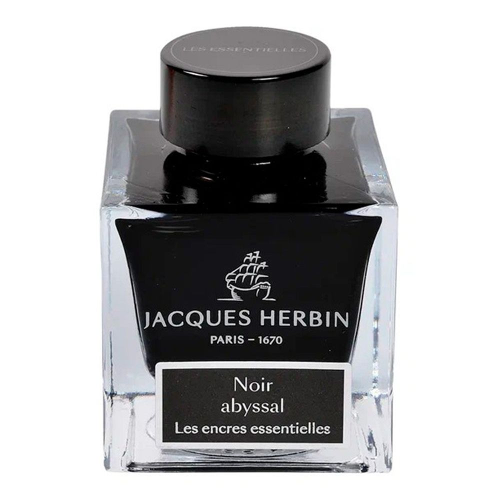 Чернила во флаконе Herbin Prestige 50 мл Noir abyssal черные (13109JT)