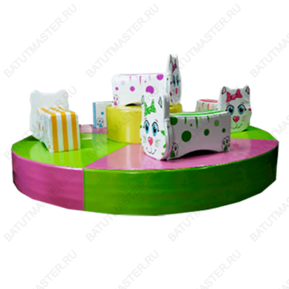 Электрическая карусель детская 4KIDS "Весёлые котята"