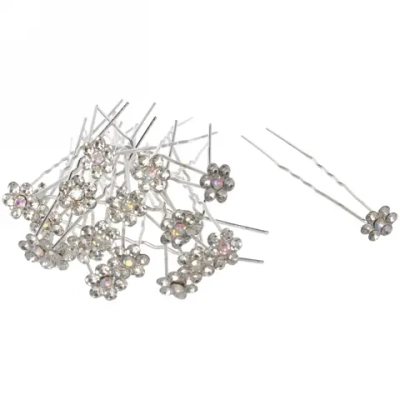 Шпильки для волос в тубе 20шт «Hair Beauty», цветочек, цвет как на фото, d-1см