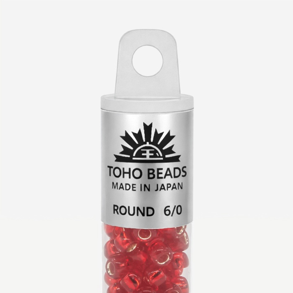 Японский бисер TOHO Round 6/0 (№25C), с внутренним серебрением, прозрачный