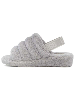UGG Флип-флопы Fluff Yeah Stylish Sandals Women's Metal Gray