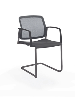 Movie стул на кантилевере со спинкой-сеткой